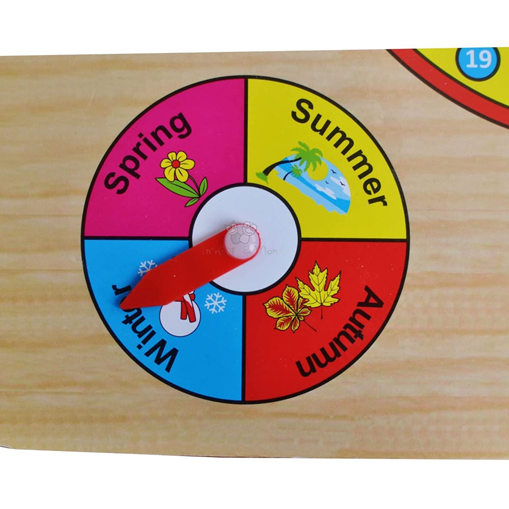 Calendar Clock Toy for Kids Learning (Hanging)