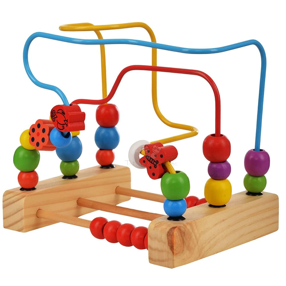 Wooden Beads Maze (30 Pieces) Roller Coaster Puzzle Game For Children