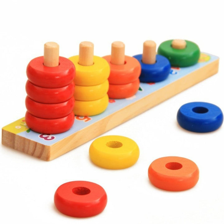 Rainbow Calculation Counting Stacker Math Toy - 15 Pieces (2-4 Years)