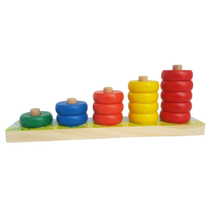 Rainbow Calculation Counting Stacker Math Toy - 15 Pieces (2-4 Years)