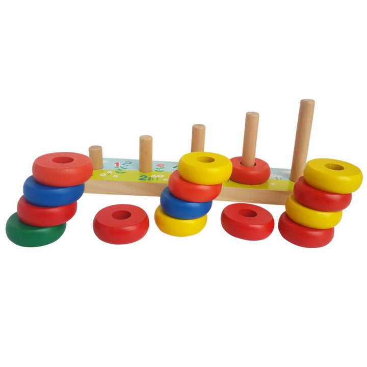 Rainbow Calculation Counting Stacker Math Toy - 15 Pieces (2-4 Years)