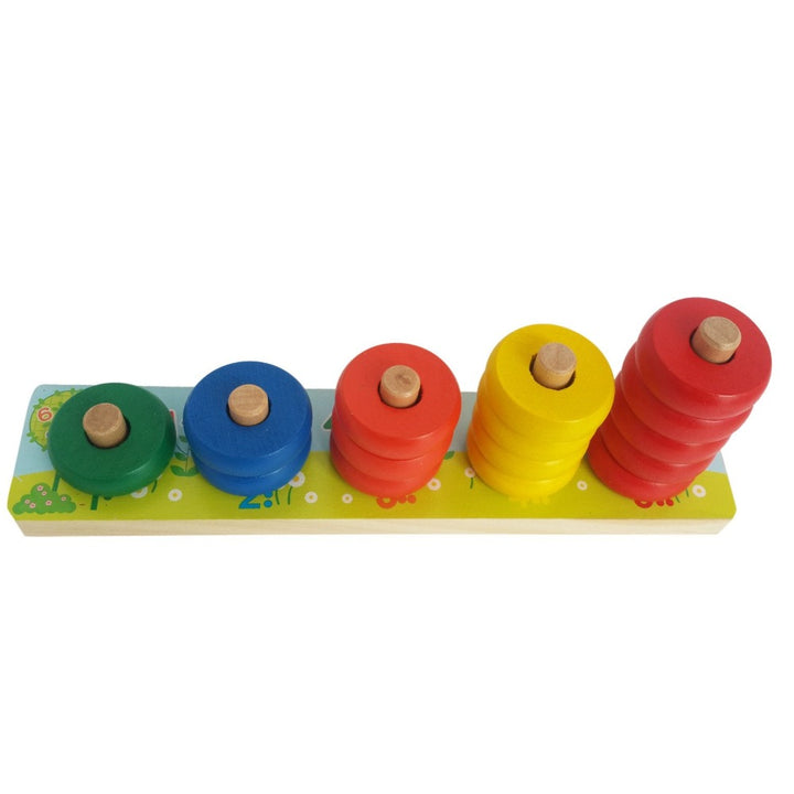 Rainbow Calculation Counting Stacker Math Toy - 15 Pieces (2-4 Years)