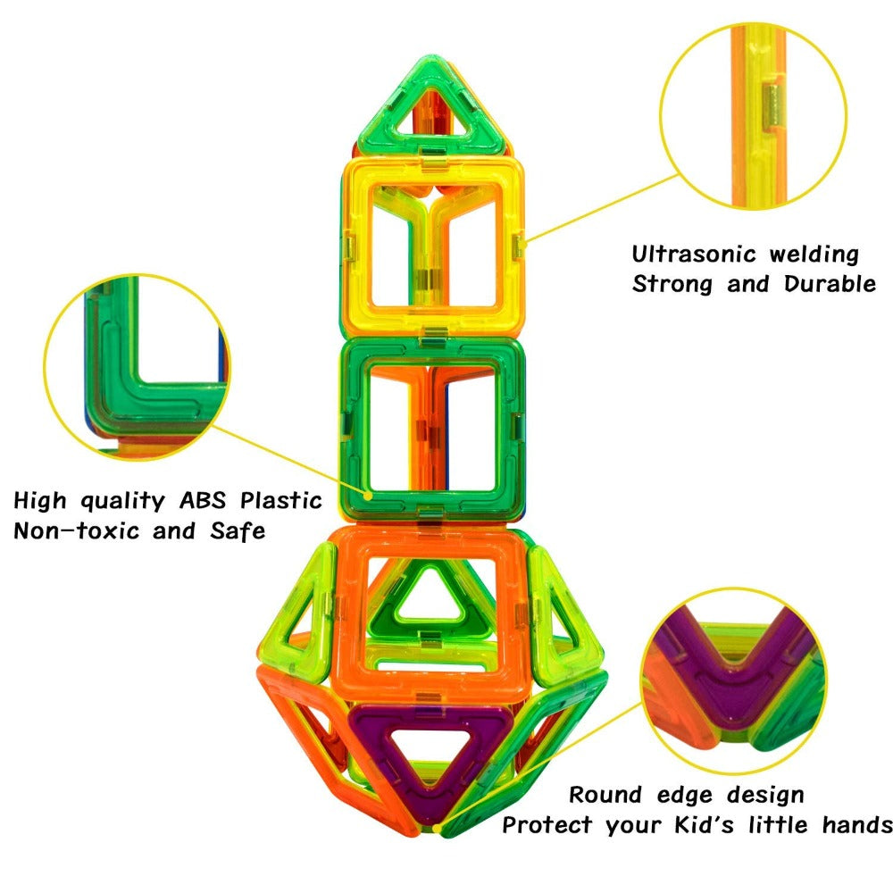 3D Premium Magnetic Magna Blocks (68 Pieces)