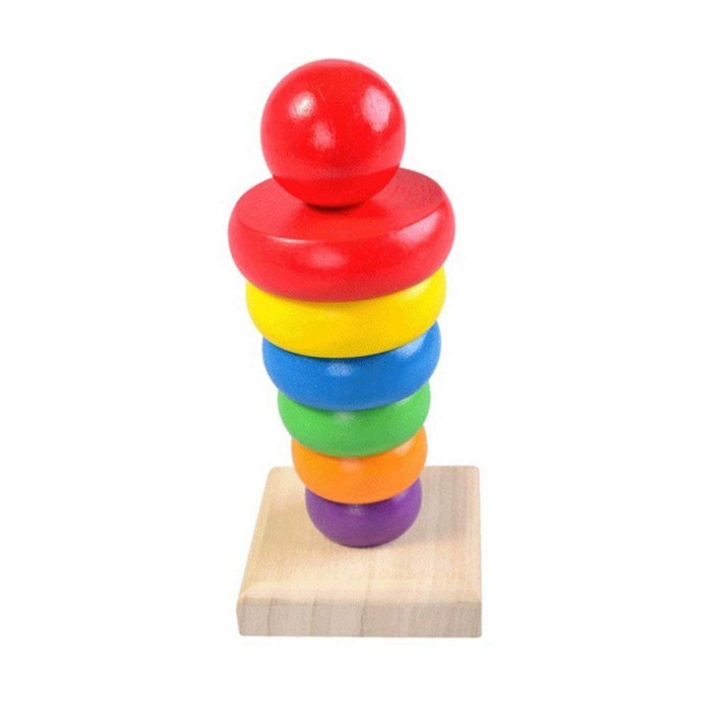 Rainbow Stacking Rings Tower Stack Up Nest Blocks