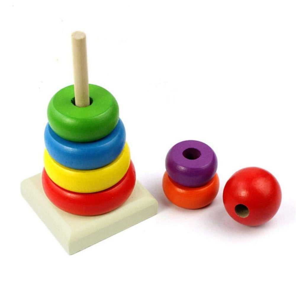 Rainbow Stacking Rings Tower Stack Up Nest Blocks