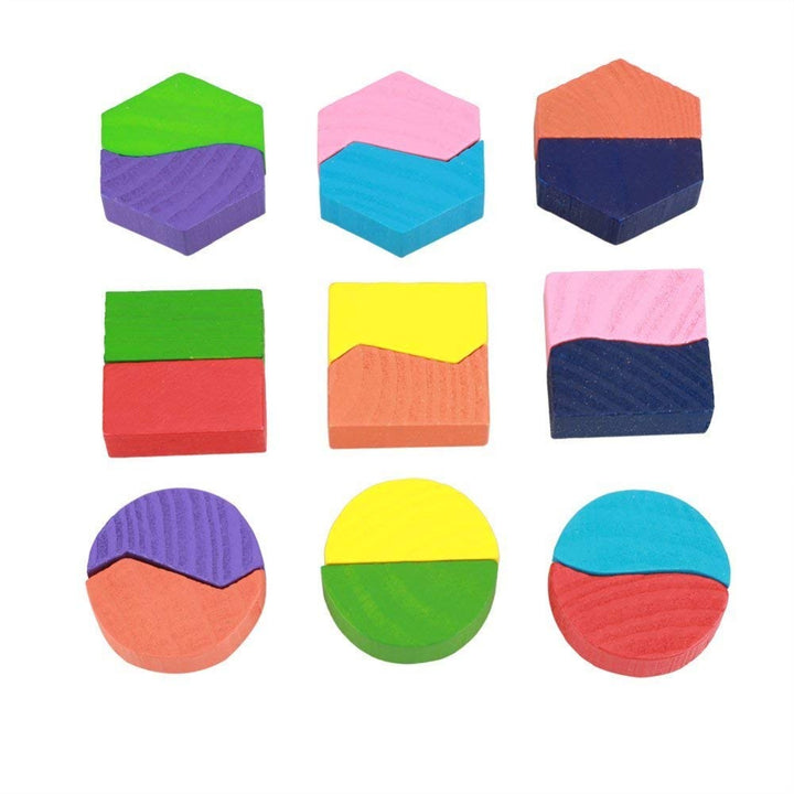 Geometry Shape Sorter Puzzle Boards Matching Jigsaw Building Blocks