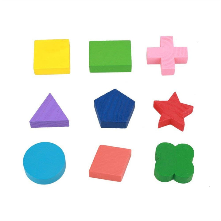 Geometry Shape Sorter Puzzle Boards Matching Jigsaw Building Blocks