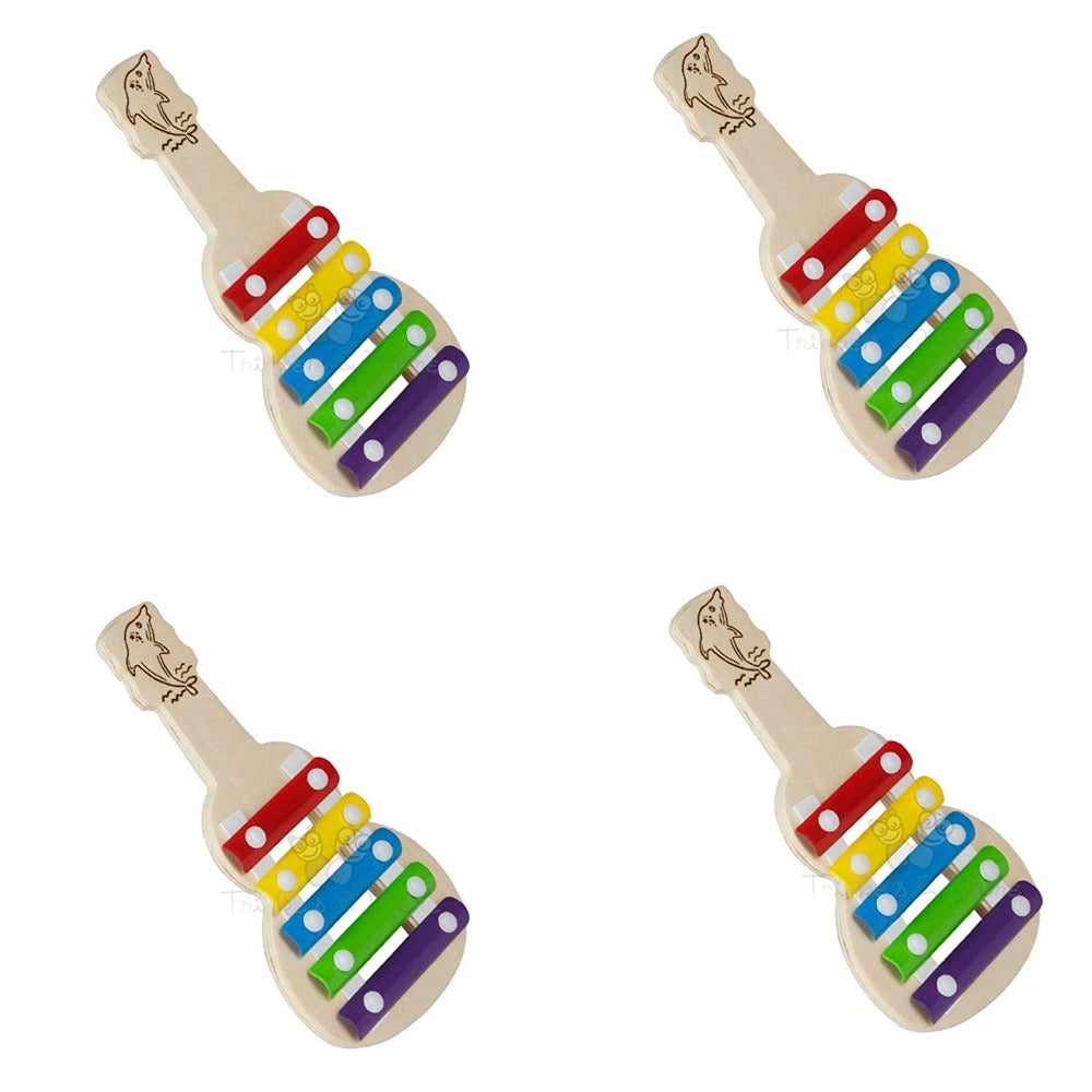 Xylophone  Wooden  Guitar (Pack of 4) For Children