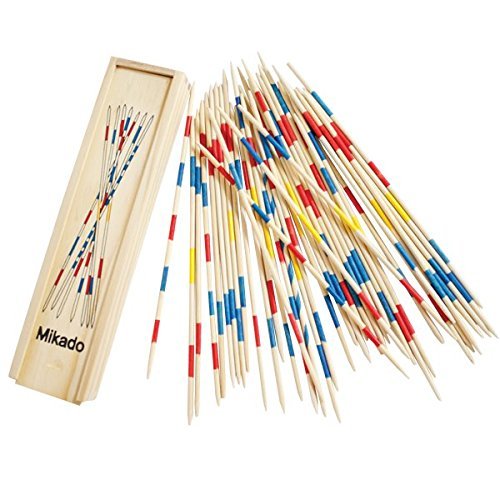 Mikado Wooden 31 Pick-Up Sticks Game for Adults and Kids (Pack of 1)