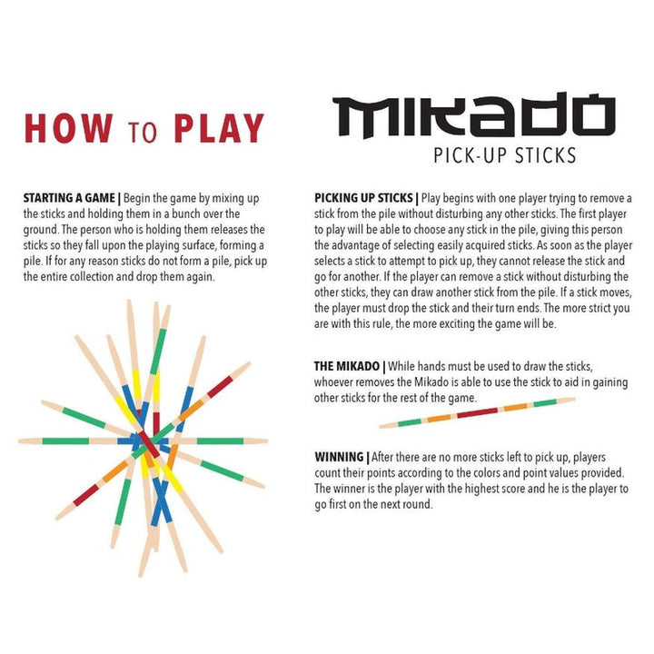 Mikado Wooden 31 Pick-Up Sticks Game for Adults and Kids (Pack of 1)