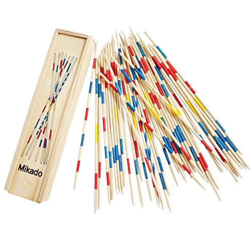 Mikado Wooden 31 Pick-Up Sticks Game for Adults and Kids (Pack of 2)