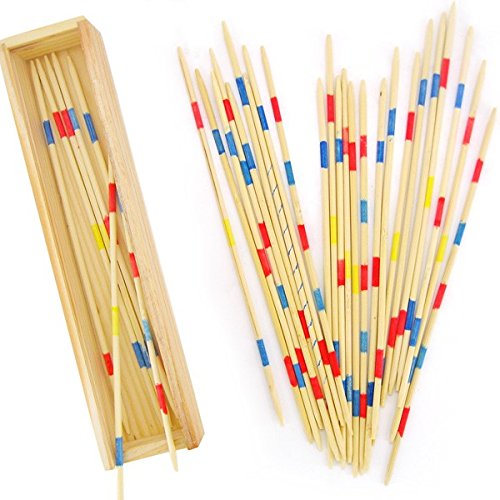 Mikado Wooden 31 Pick-Up Sticks Game for Adults and Kids (Pack of 2)