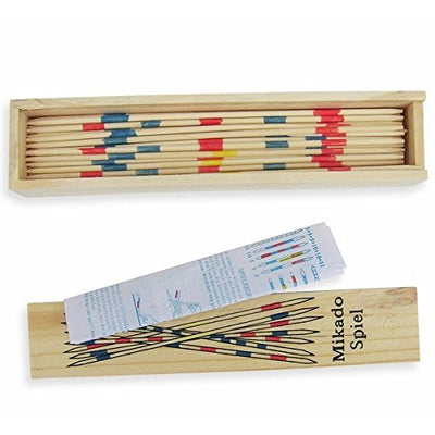 Mikado Wooden 31 Pick-Up Sticks Game for Adults and Kids (Pack of 4)