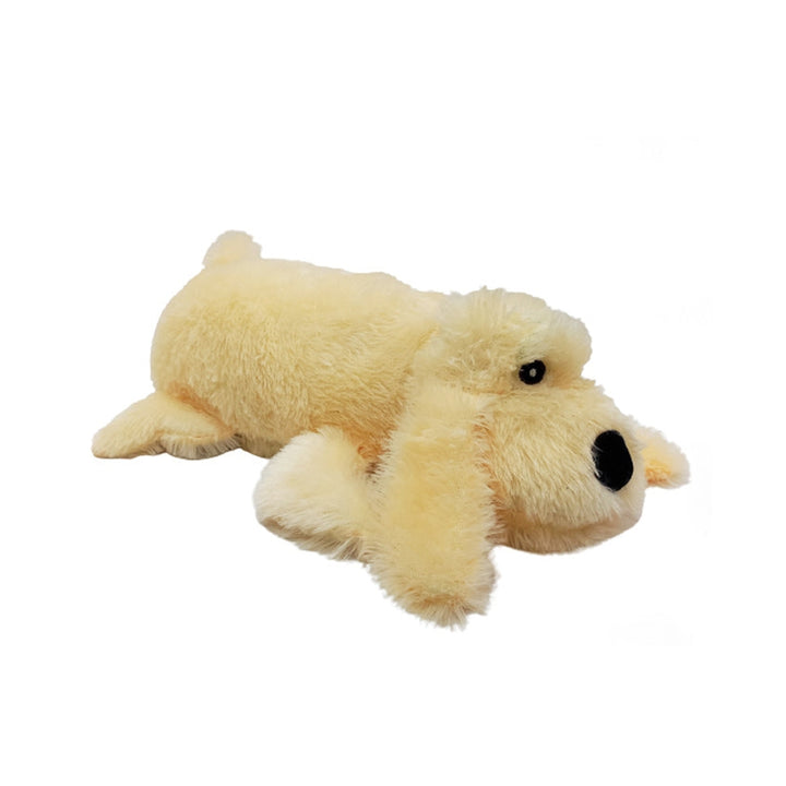 Flat Dog Soft Toy Beige