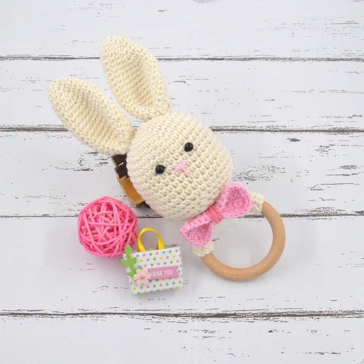 Crochet Rabbit Rattle Cum Soft Toy (3-12 Months)