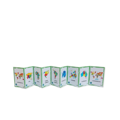 Zig Zag Cards 
(Planets-Rainbow-Continents)