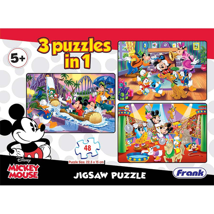3 in 1 Mickey Mouse & Friends Jigsaw Puzzle - 48 Pieces Each (5-8 Years)