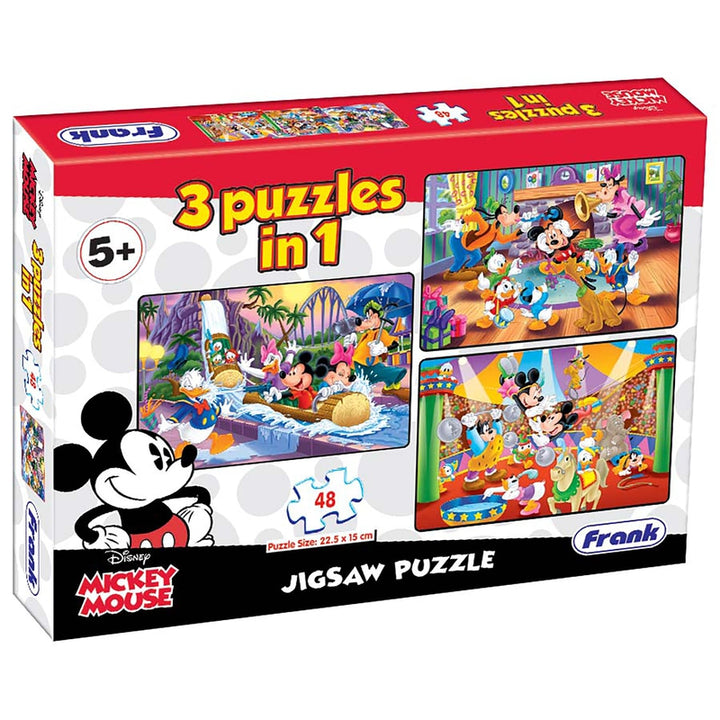 3 in 1 Mickey Mouse & Friends Jigsaw Puzzle - 48 Pieces Each (5-8 Years)