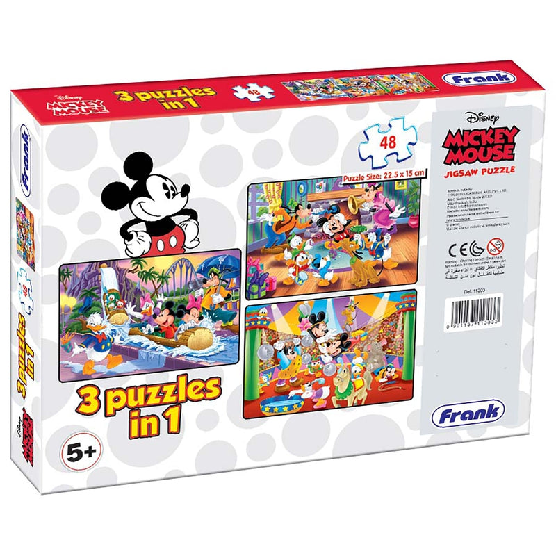 3 in 1 Mickey Mouse & Friends Jigsaw Puzzle - 48 Pieces Each (5-8 Years)
