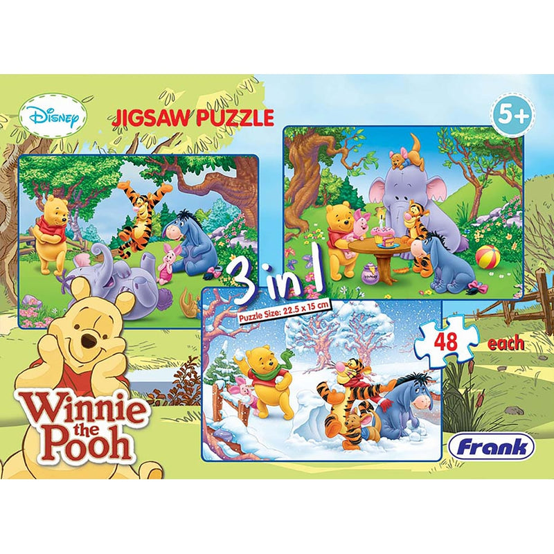 Winnie The Pooh - 3 in 1 Puzzle - 48 Pieces each