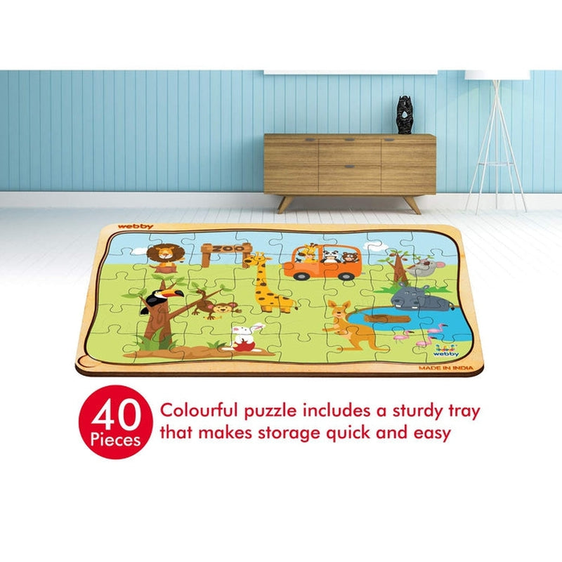 The Zoo Wooden Jigsaw Puzzle (40 Pieces)