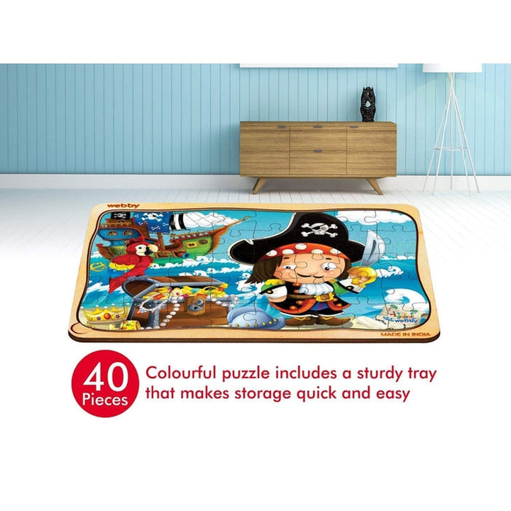 Pirate Wooden Jigsaw Puzzle (40 Pieces)