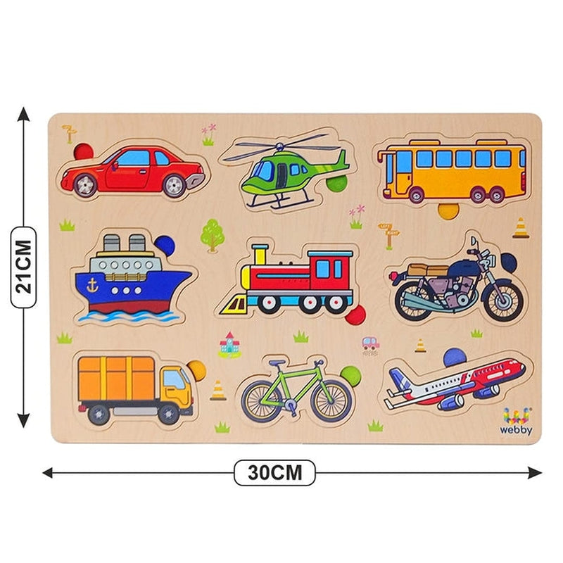 Public Transport Educational Wooden Puzzle for Kids