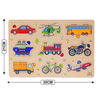 Public Transport Educational Wooden Puzzle for Kids