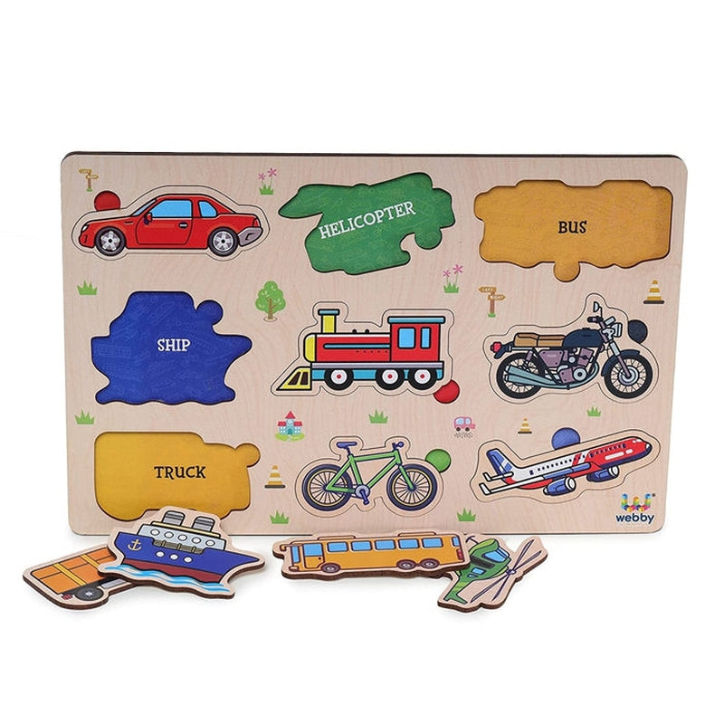 Public Transport Educational Wooden Puzzle for Kids