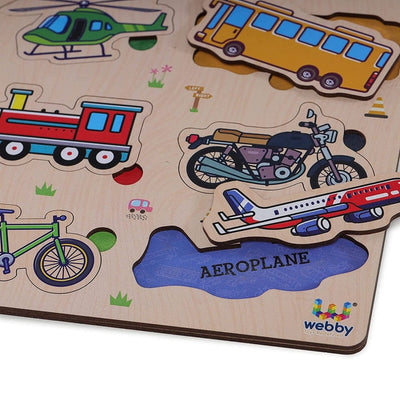 Public Transport Educational Wooden Puzzle for Kids