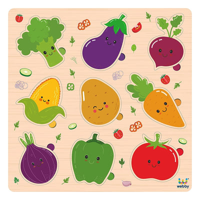 Vegetable Educational Pre School Wooden Puzzle