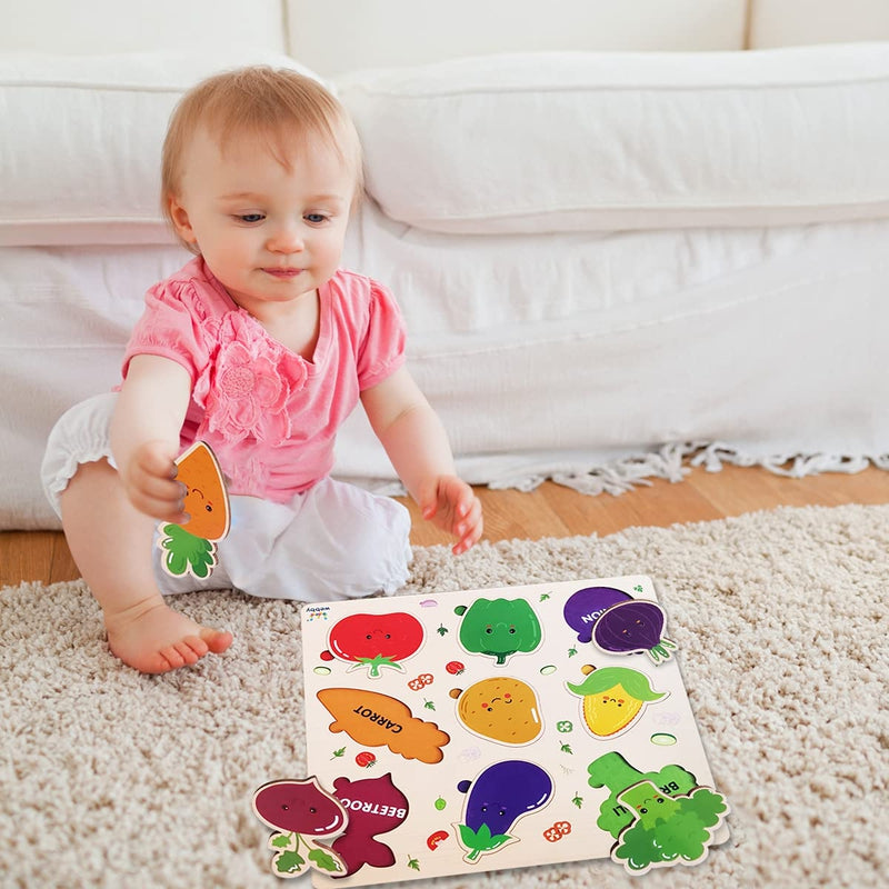 Vegetable Educational Pre School Wooden Puzzle