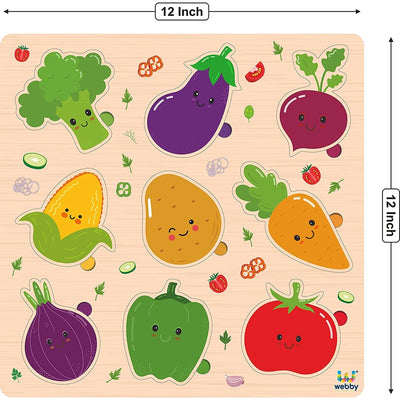 Vegetable Educational Pre School Wooden Puzzle