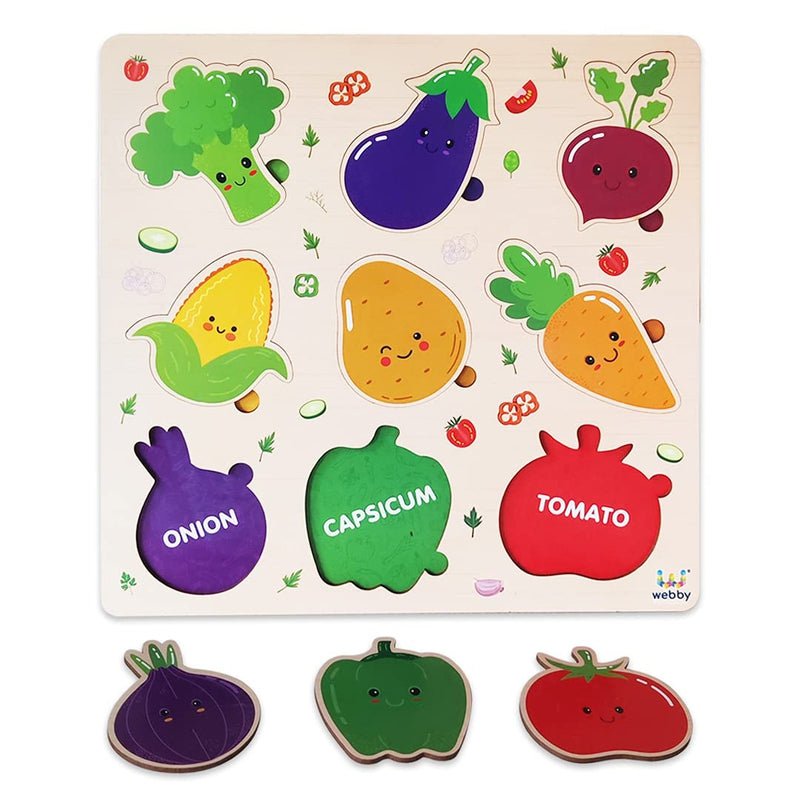 Vegetable Educational Pre School Wooden Puzzle