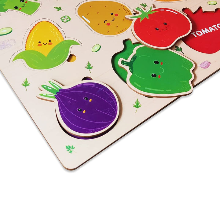 Vegetable Educational Pre School Wooden Puzzle