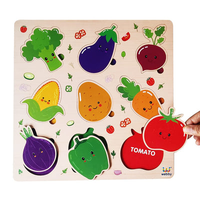 Vegetable Educational Pre School Wooden Puzzle