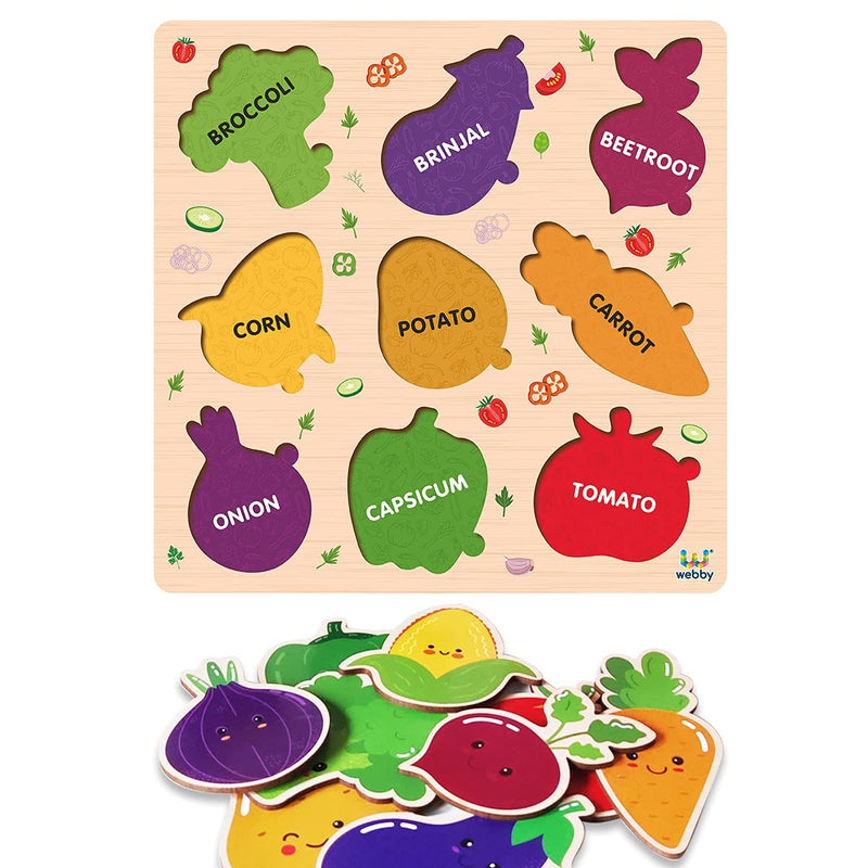 Vegetable Educational Pre School Wooden Puzzle