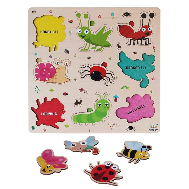 Insects Educational Pre School Wooden Puzzle