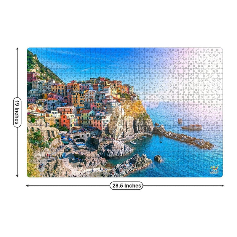 Cinque Terre Wooden Jigsaw Puzzle,1000 Pieces