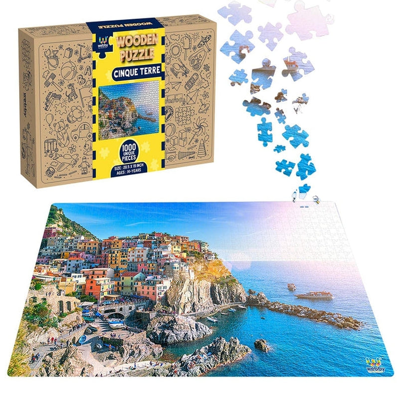 Cinque Terre Wooden Jigsaw Puzzle,1000 Pieces