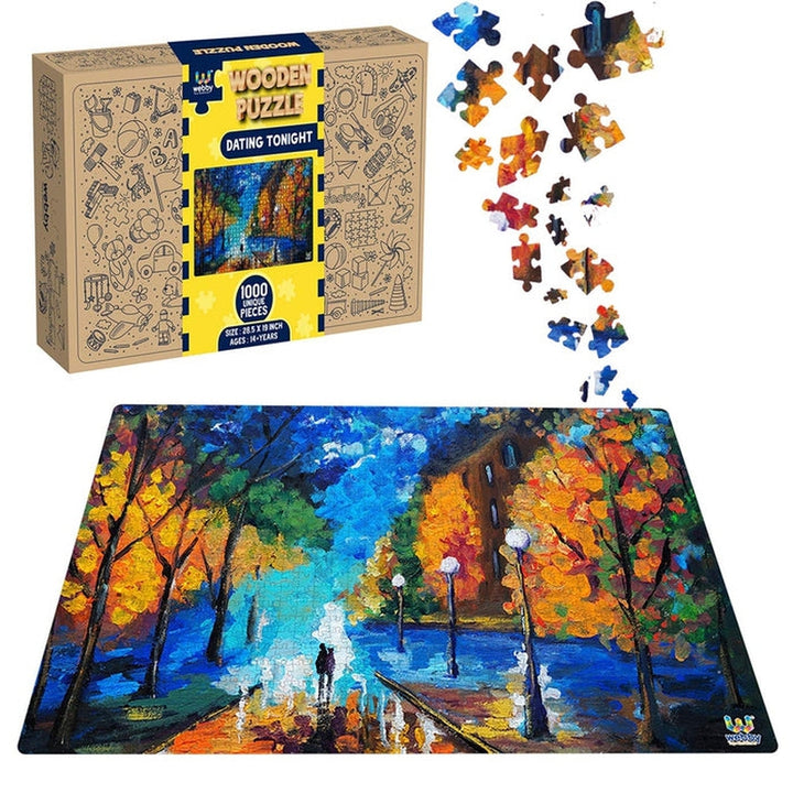 Dating Tonight Wooden Jigsaw Puzzle 1000 Pieces, Multicolor