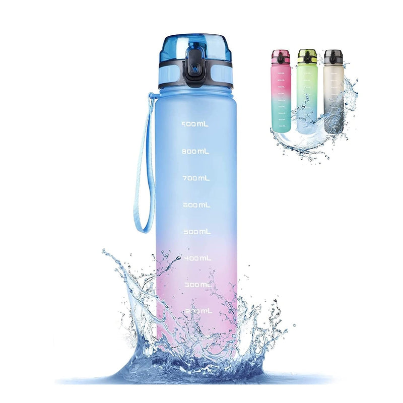 Unbreakable Water Bottle - 1000 ml (Multicolor)