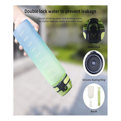 Unbreakable Water Bottle Blue Green - 1000 ml