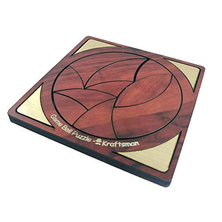 Portable Wooden Game Ball Puzzle | 10 Pieces Puzzle | Travel Pouch Included