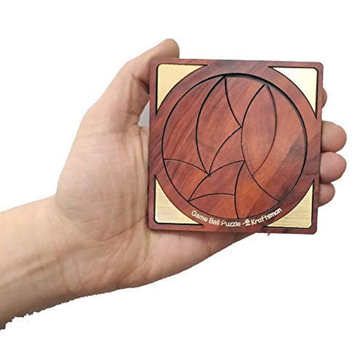 Portable Wooden Game Ball Puzzle | 10 Pieces Puzzle | Travel Pouch Included