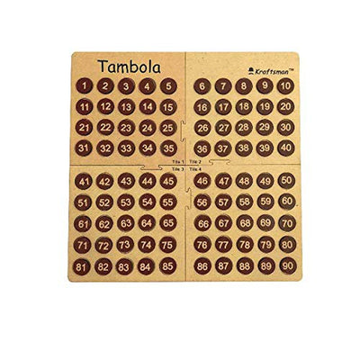 Wooden Portable Tambola Board Game with 600 Tickets