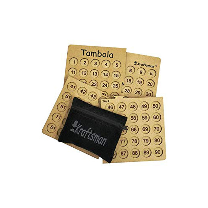 Wooden Portable Tambola Board Game with 600 Tickets