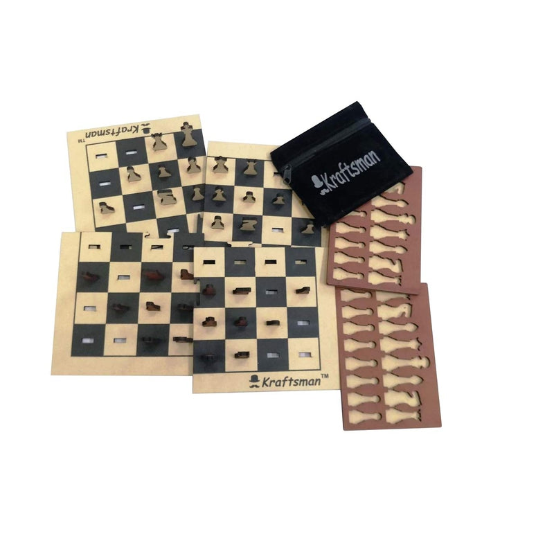 Wooden Portable Chess Board Game Set