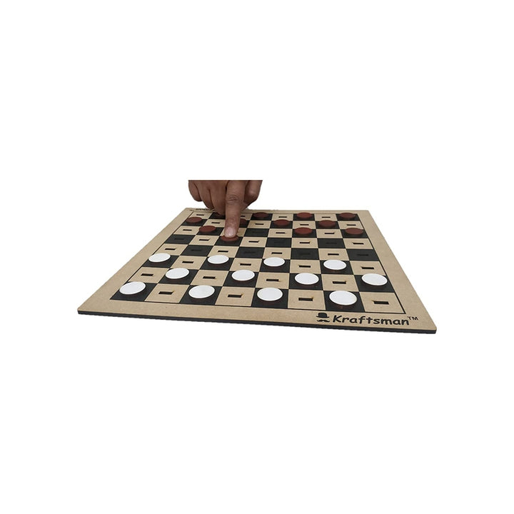 Wooden Chess & Checkers Combo Board Game | One Board Two Games