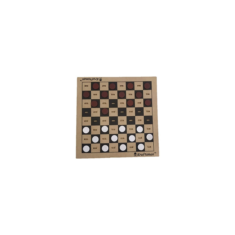 Wooden Chess & Checkers Combo Board Game | One Board Two Games